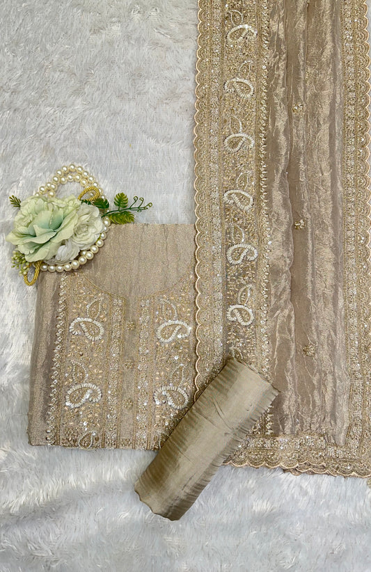Champagne Embroidered Suit