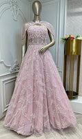 Blush Pink Embellished Ball Gown