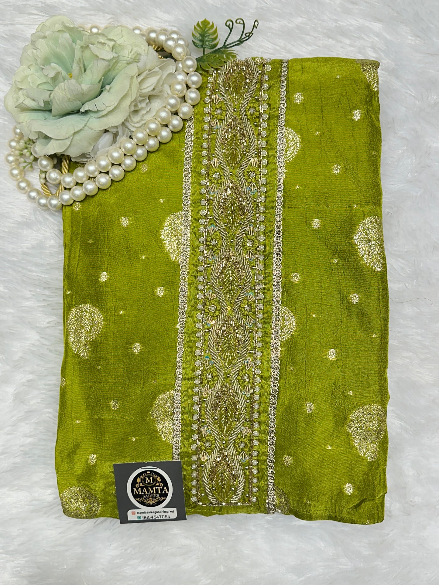 Golden Beige Embroidered Designer Party Suit Set - side view