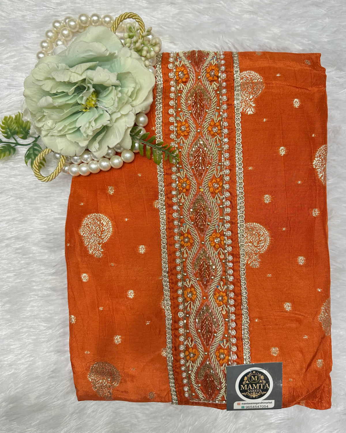 Golden Beige Embroidered Designer Party Suit Set - additional view 3