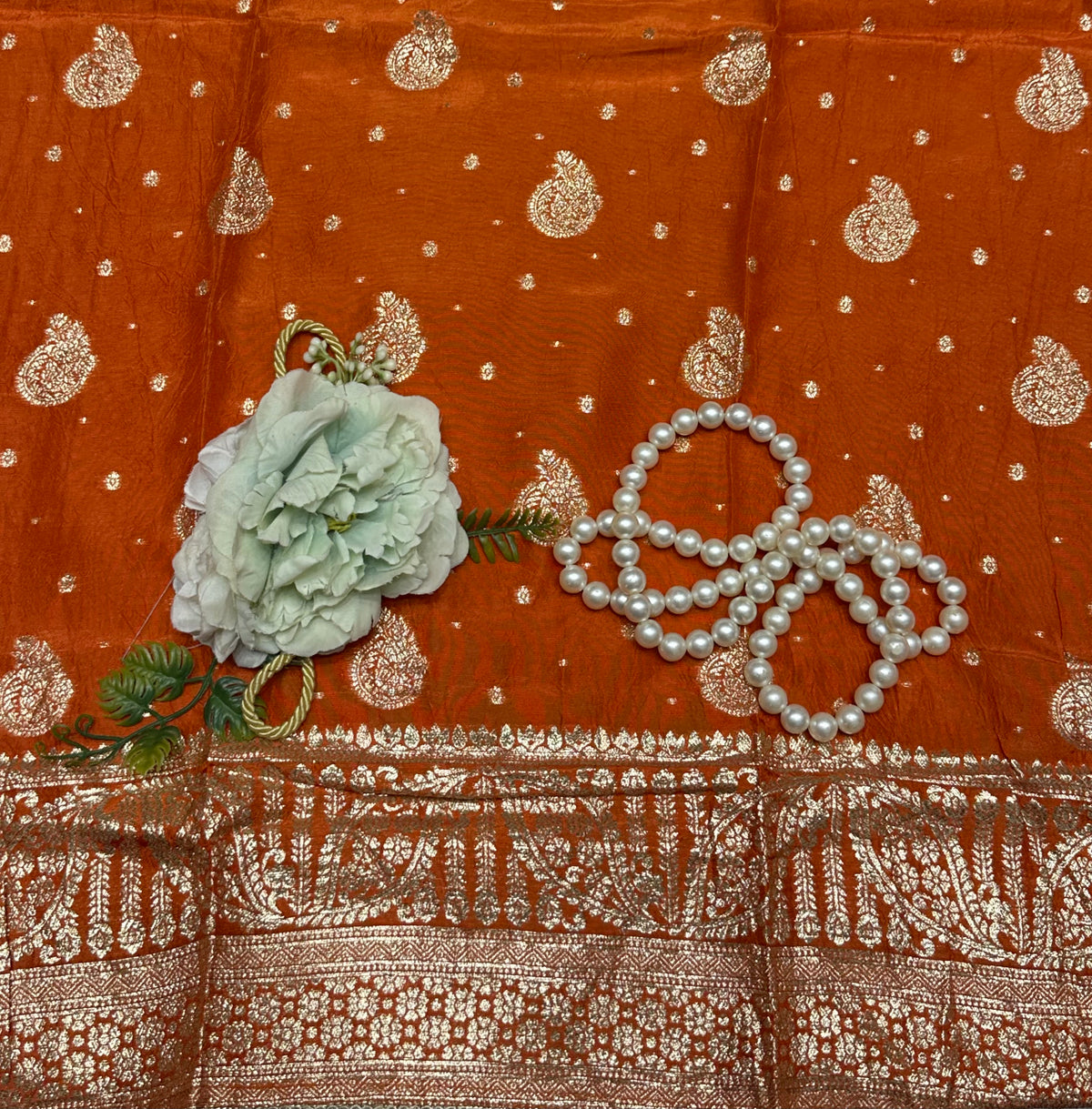 Golden Beige Embroidered Designer Party Suit Set - additional view 1