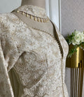 Ivory Embroidered Designer Saree with Cape Blouse