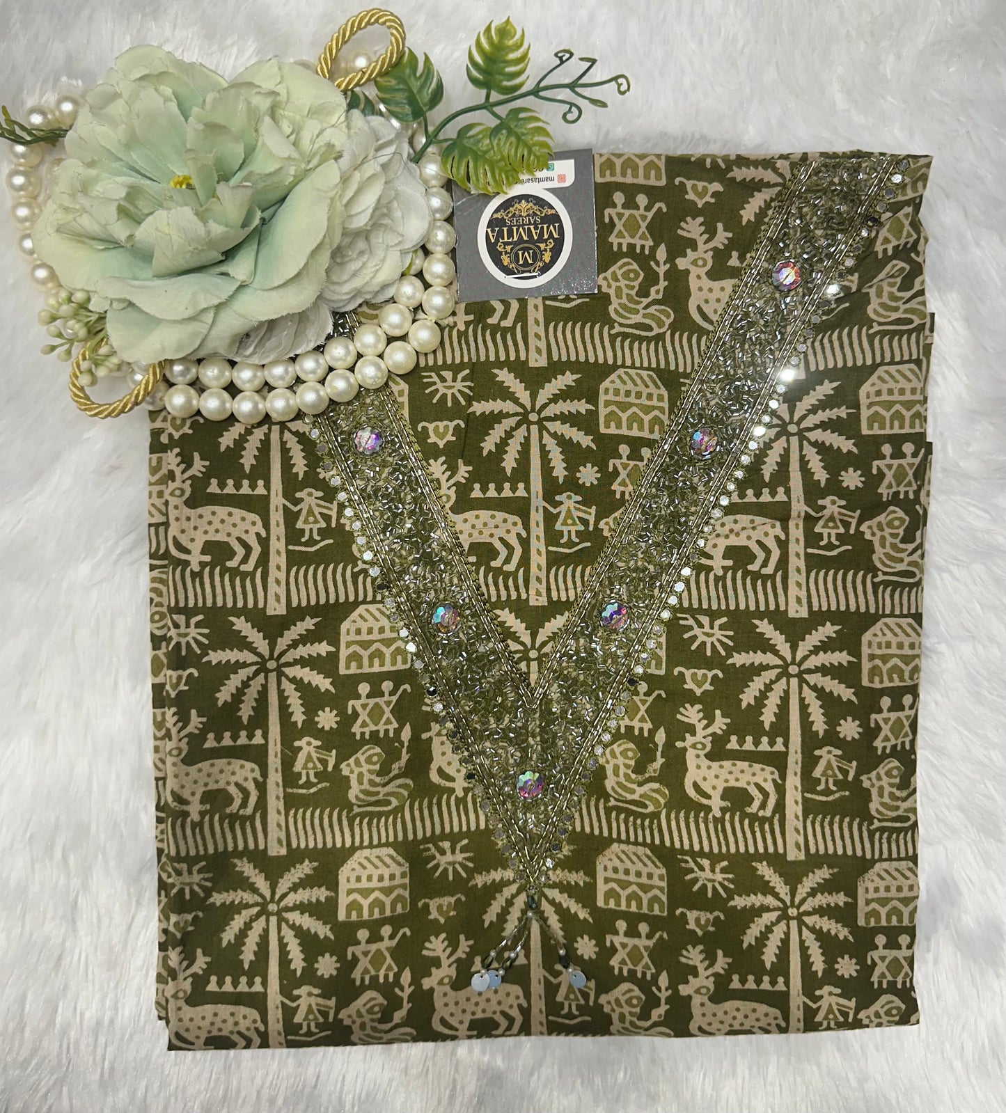 Floral Lace Designer Kurti