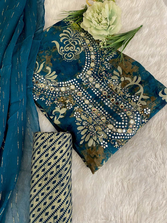 TEAL COLOR MODAL FABRIC SUIT