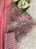 LIGHT PINK MODAL PRINTED SUIT