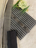 grey black cotton suit