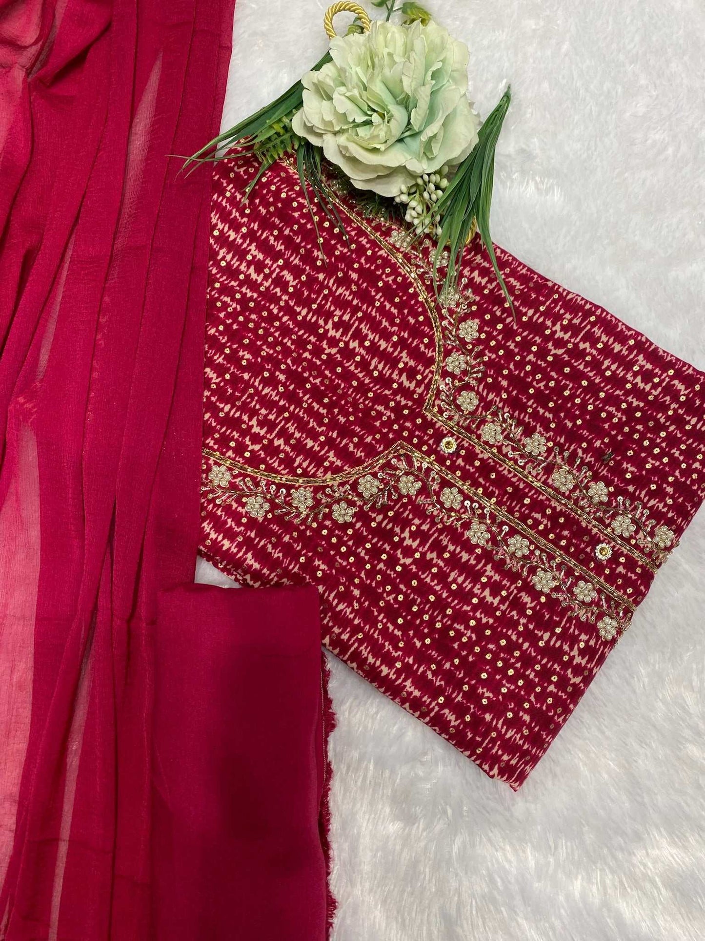 CHUNDRI PRINT SALWAR SUIT