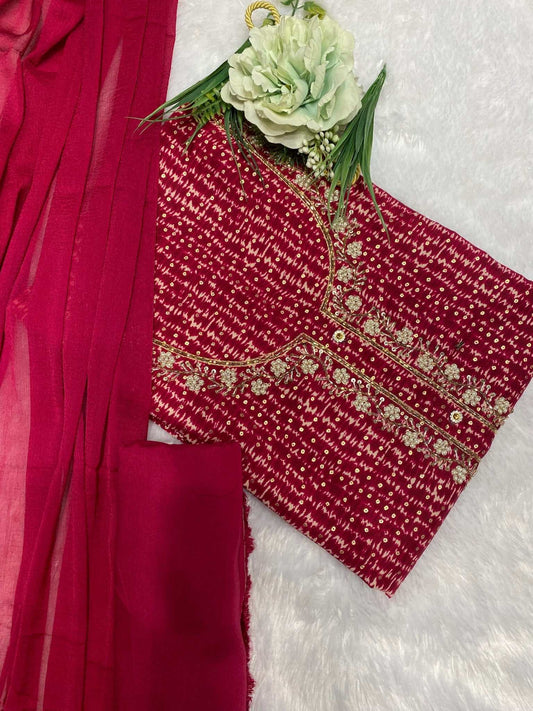 CHUNDRI PRINT SALWAR SUIT