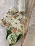 IVORY FLORAL PATCH WORK MODAL SUIT