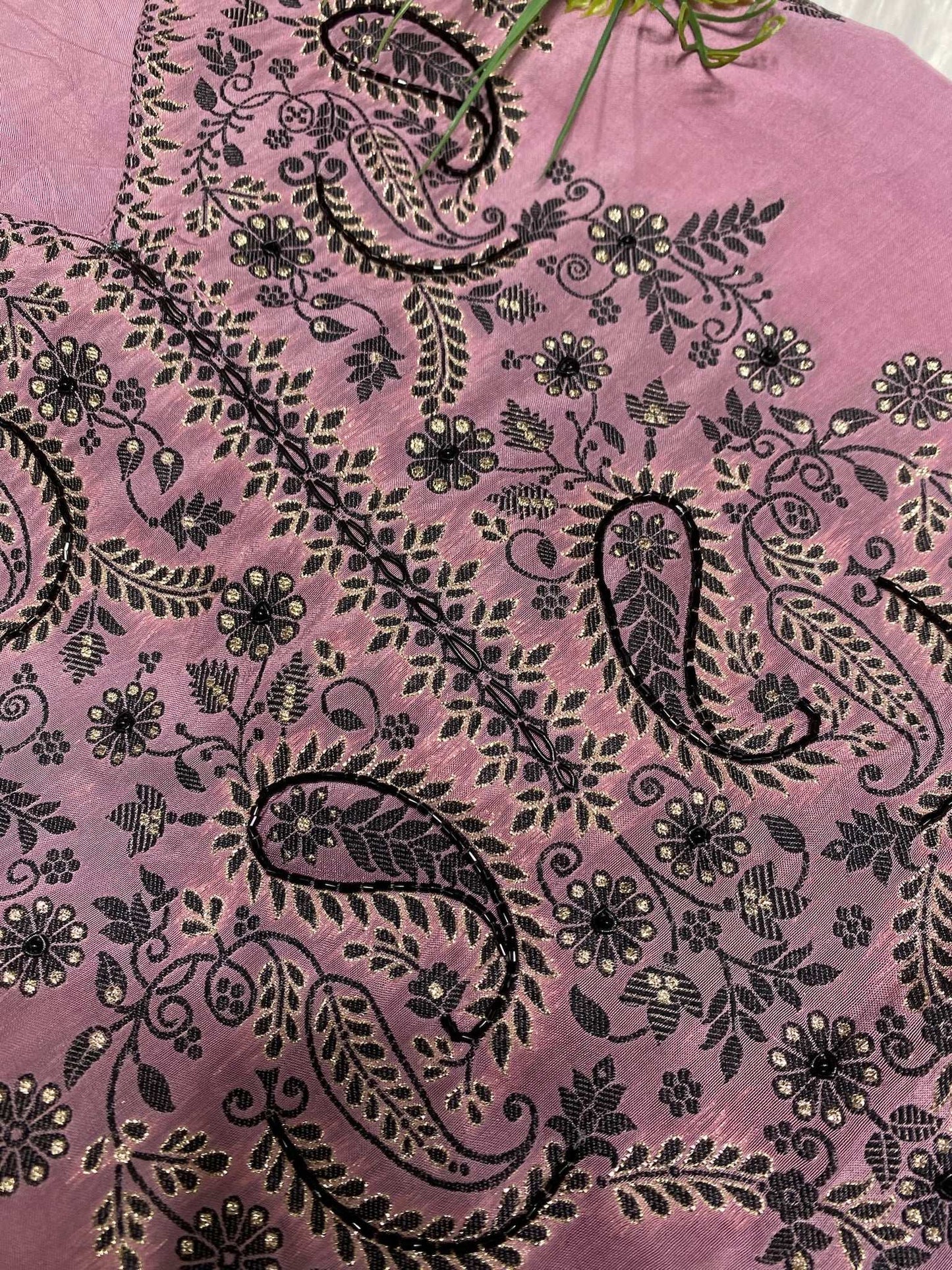 MUSLIN SILK FUCHSIA SUIT