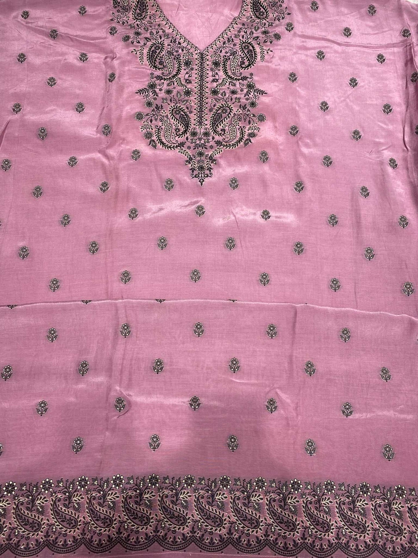 MUSLIN SILK FUCHSIA SUIT
