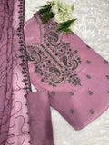 MUSLIN SILK FUCHSIA SUIT