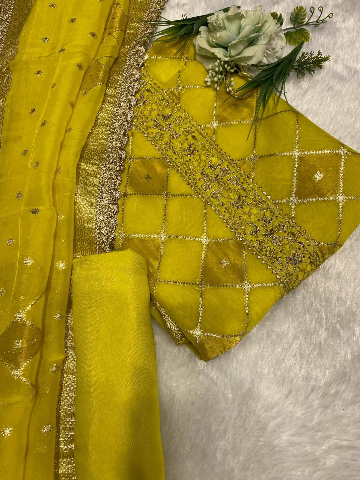 NEON GREEN ORGANZA SUIT