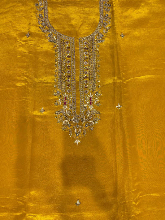 SOFT SILK MUSTARD SUIT PINK DUPTTA