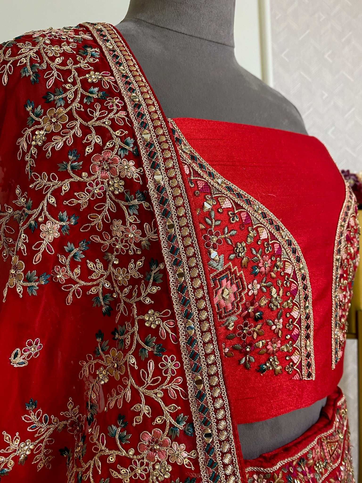 Crimson Red Bridal Lehenga