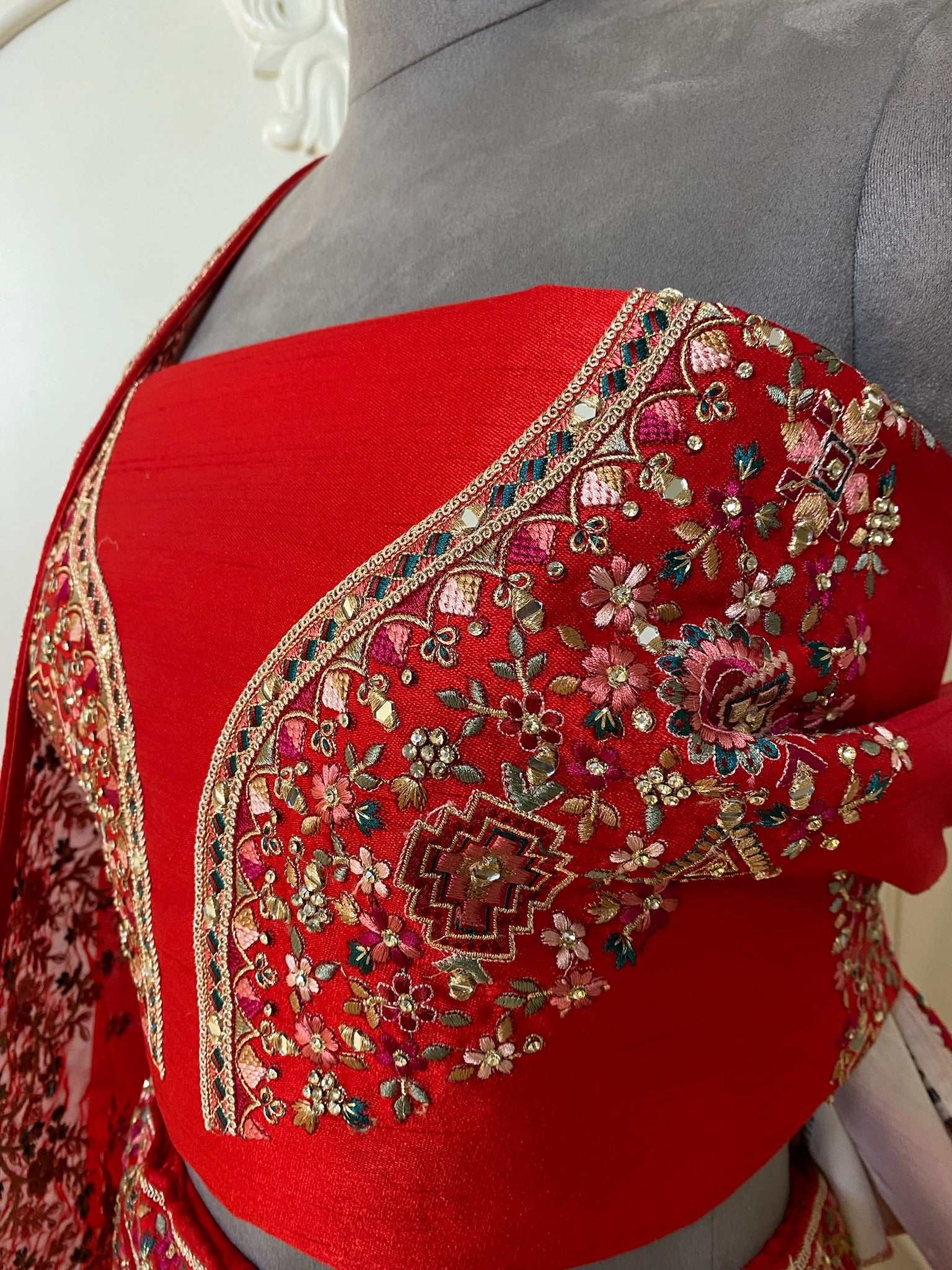 Crimson Red Bridal Lehenga