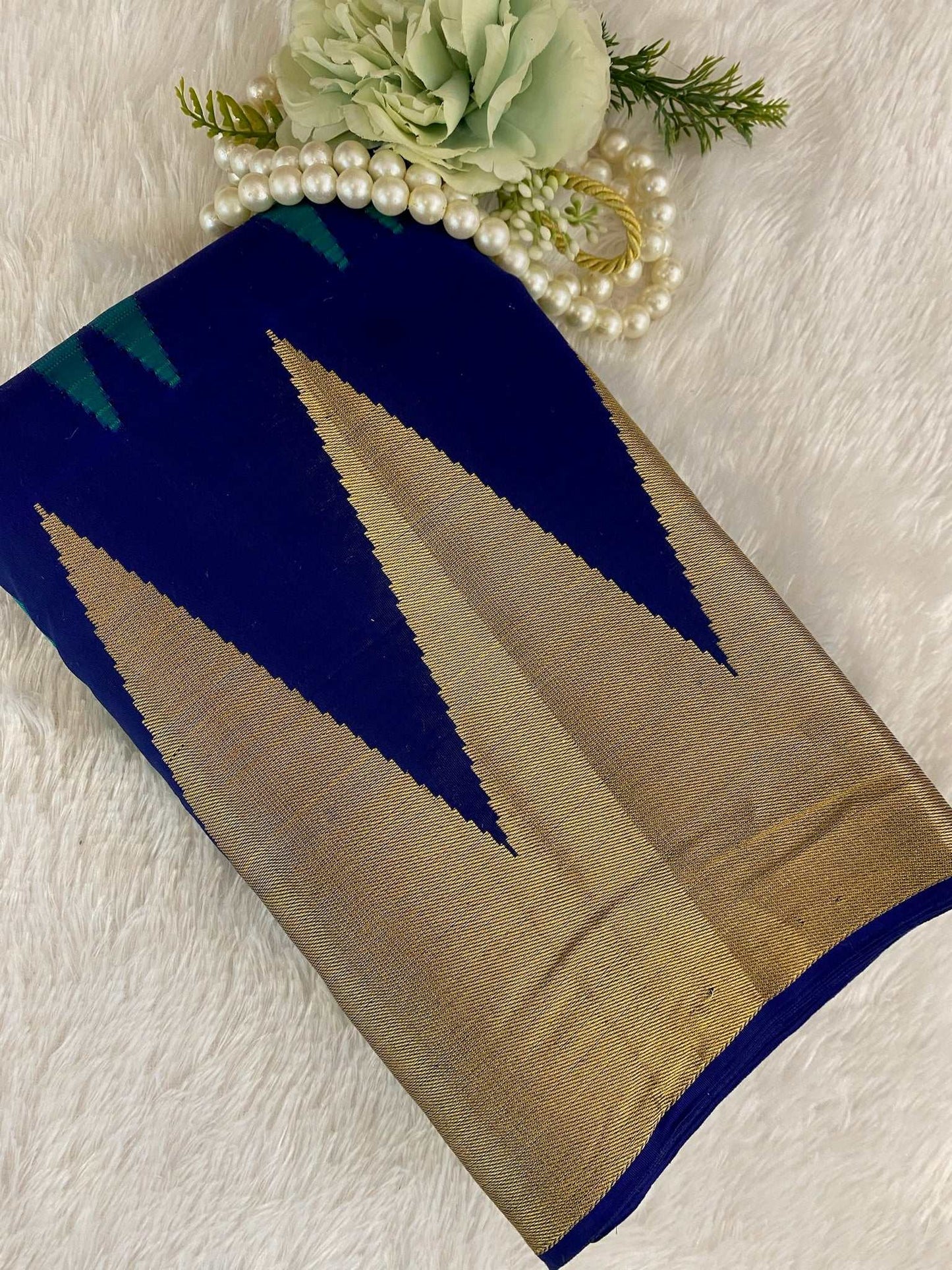 Royal Blue Zariwork Pure Silk Saree