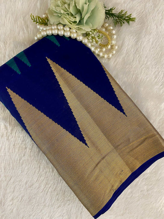 Royal Blue Zariwork Pure Silk Saree