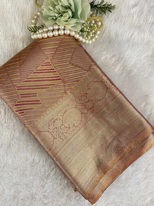 Gold Zariwork Pure Silk Saree