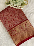 Bridal Mehroon Silk Saree