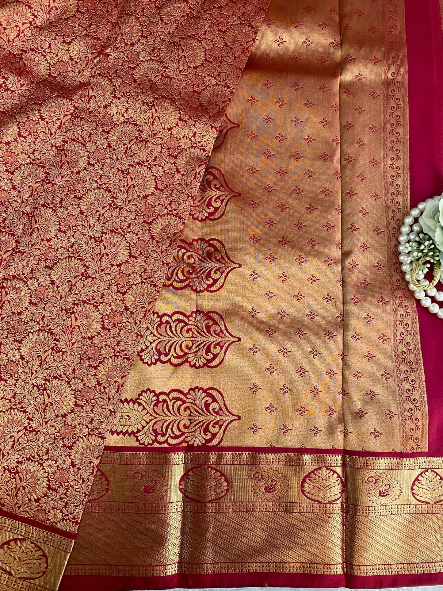 Bridal Mehroon Silk Saree
