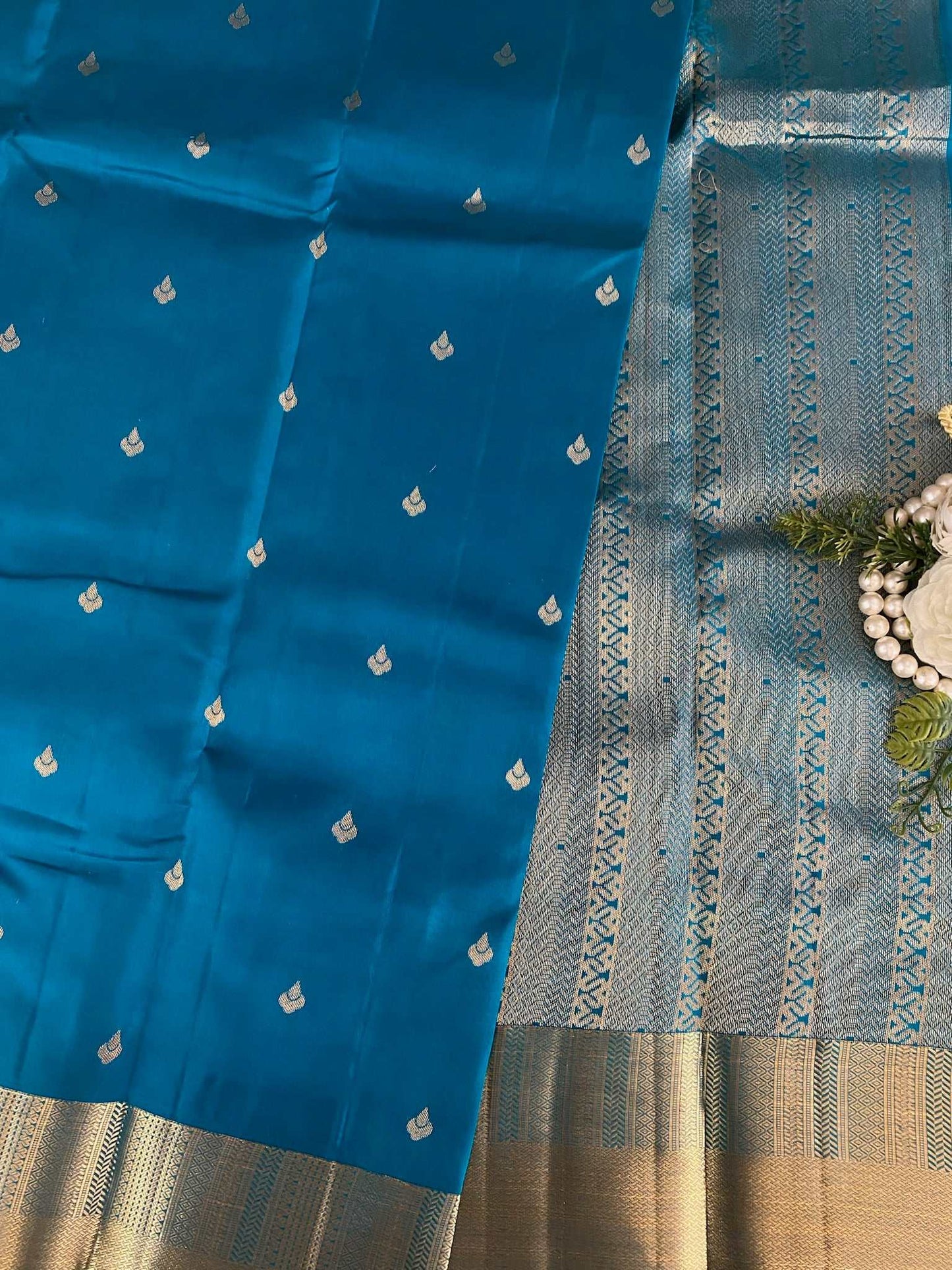 Blue  Zariwork Pure Silk Saree
