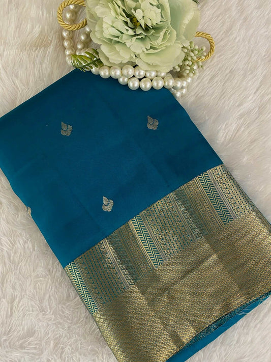 Blue  Zariwork Pure Silk Saree