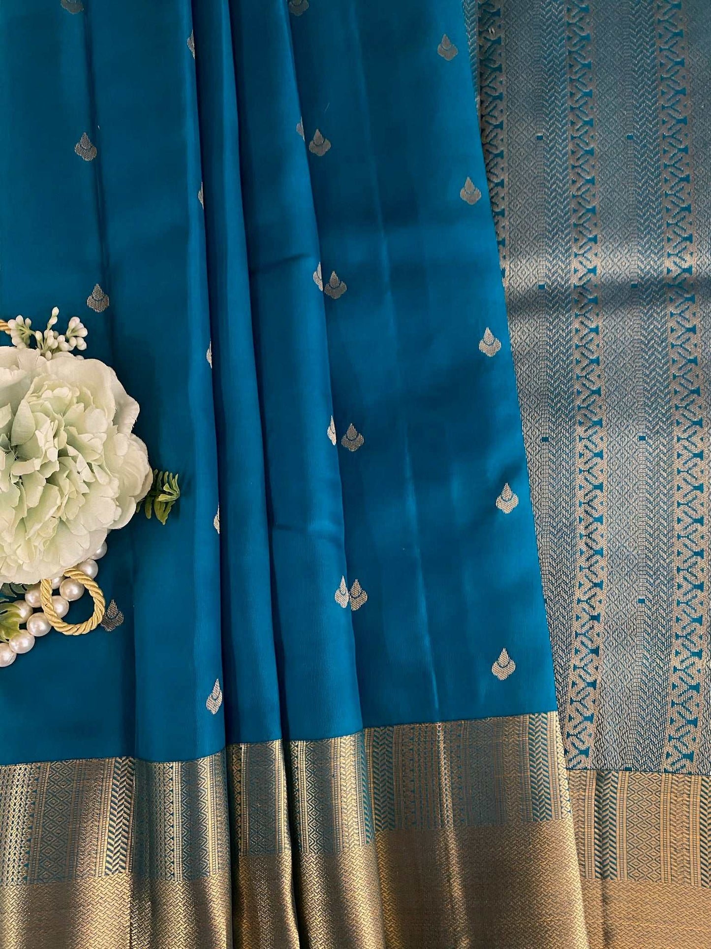 Blue  Zariwork Pure Silk Saree