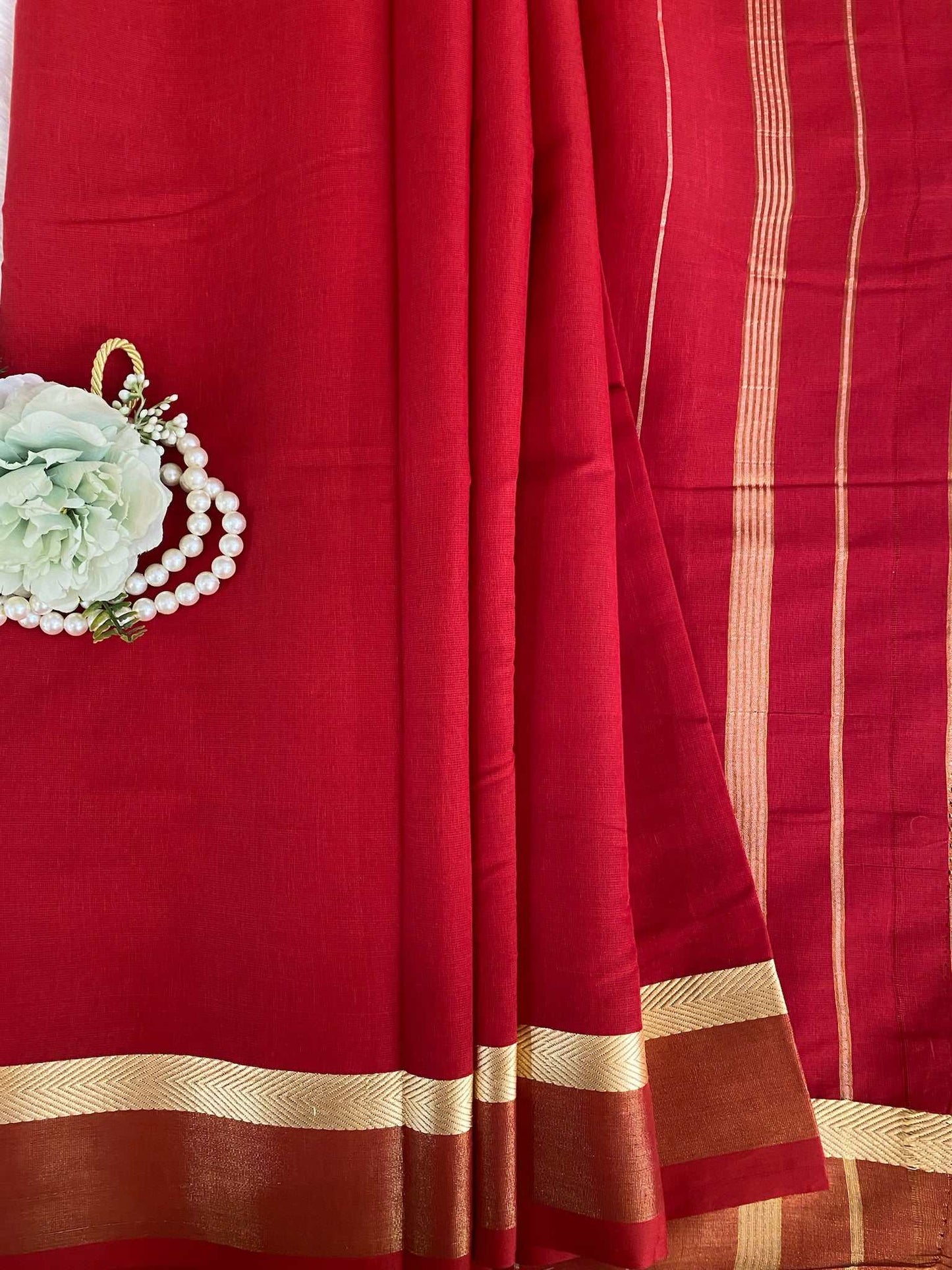 COTTON PLAIN BORDER SAREE