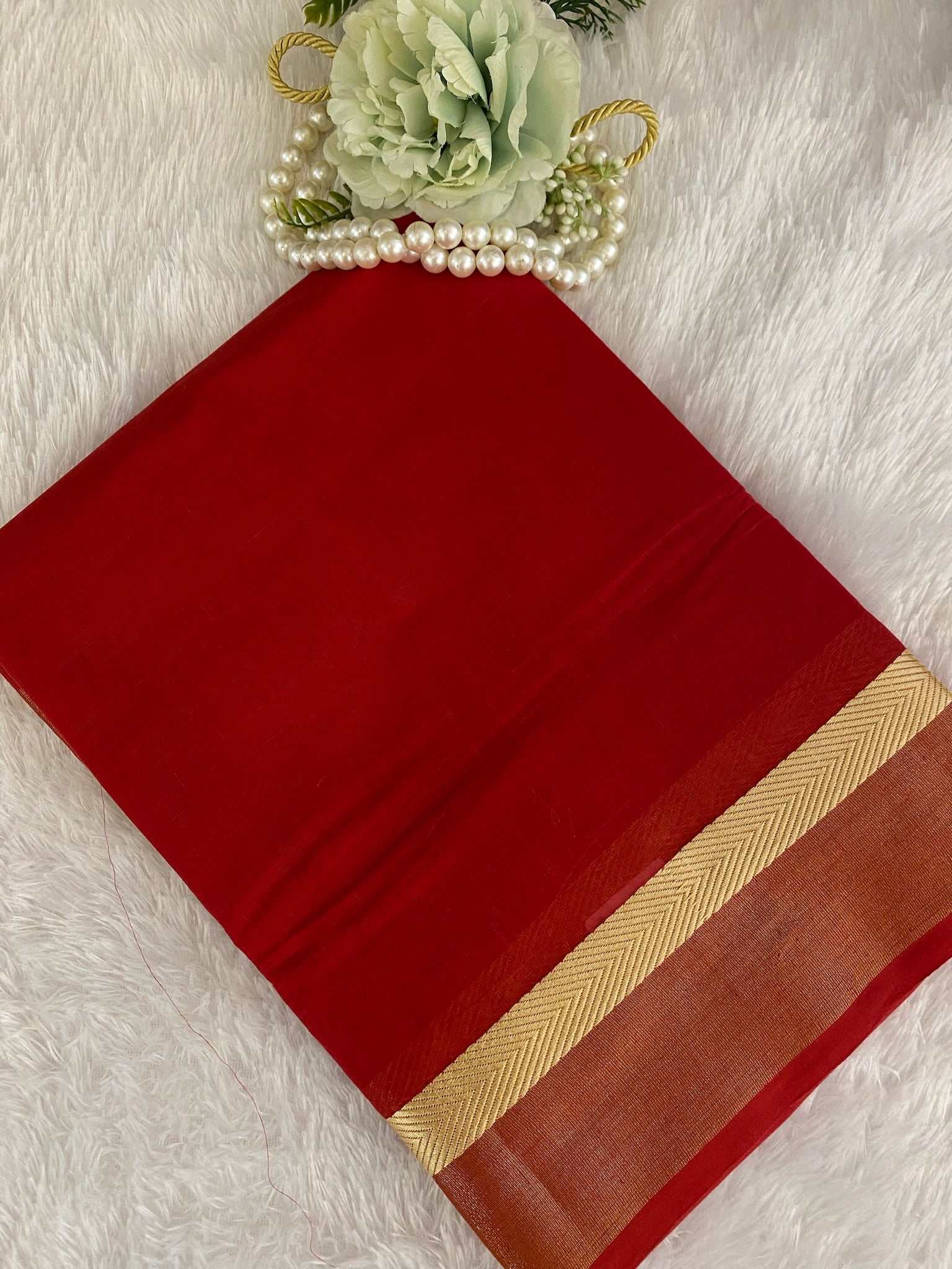 COTTON PLAIN BORDER SAREE