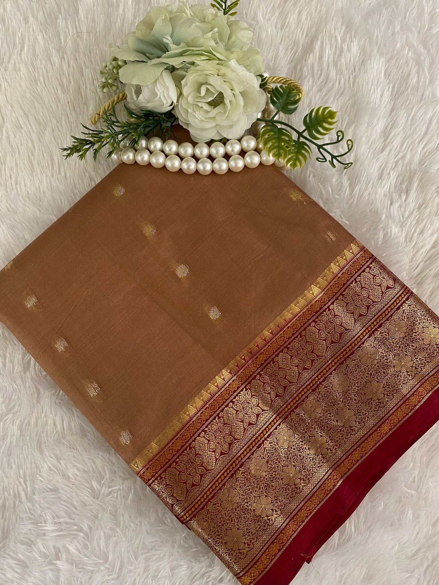 tussar color  Zariwork Pure Silk Saree