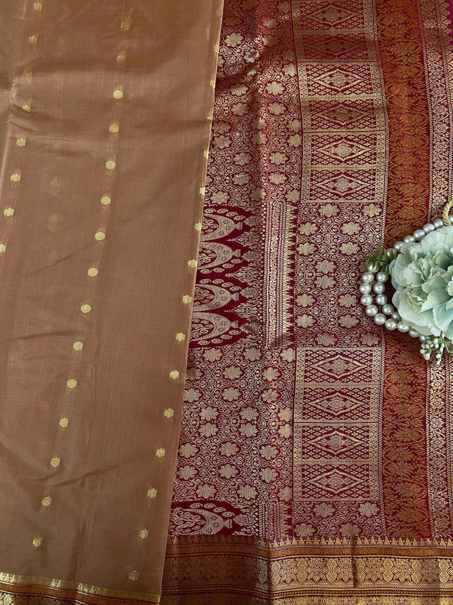 tussar color  Zariwork Pure Silk Saree