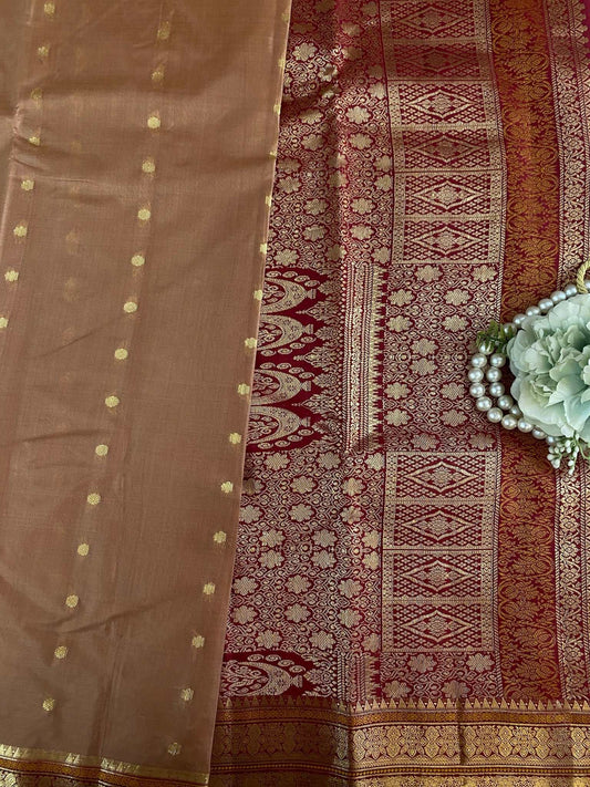tussar color  Zariwork Pure Silk Saree