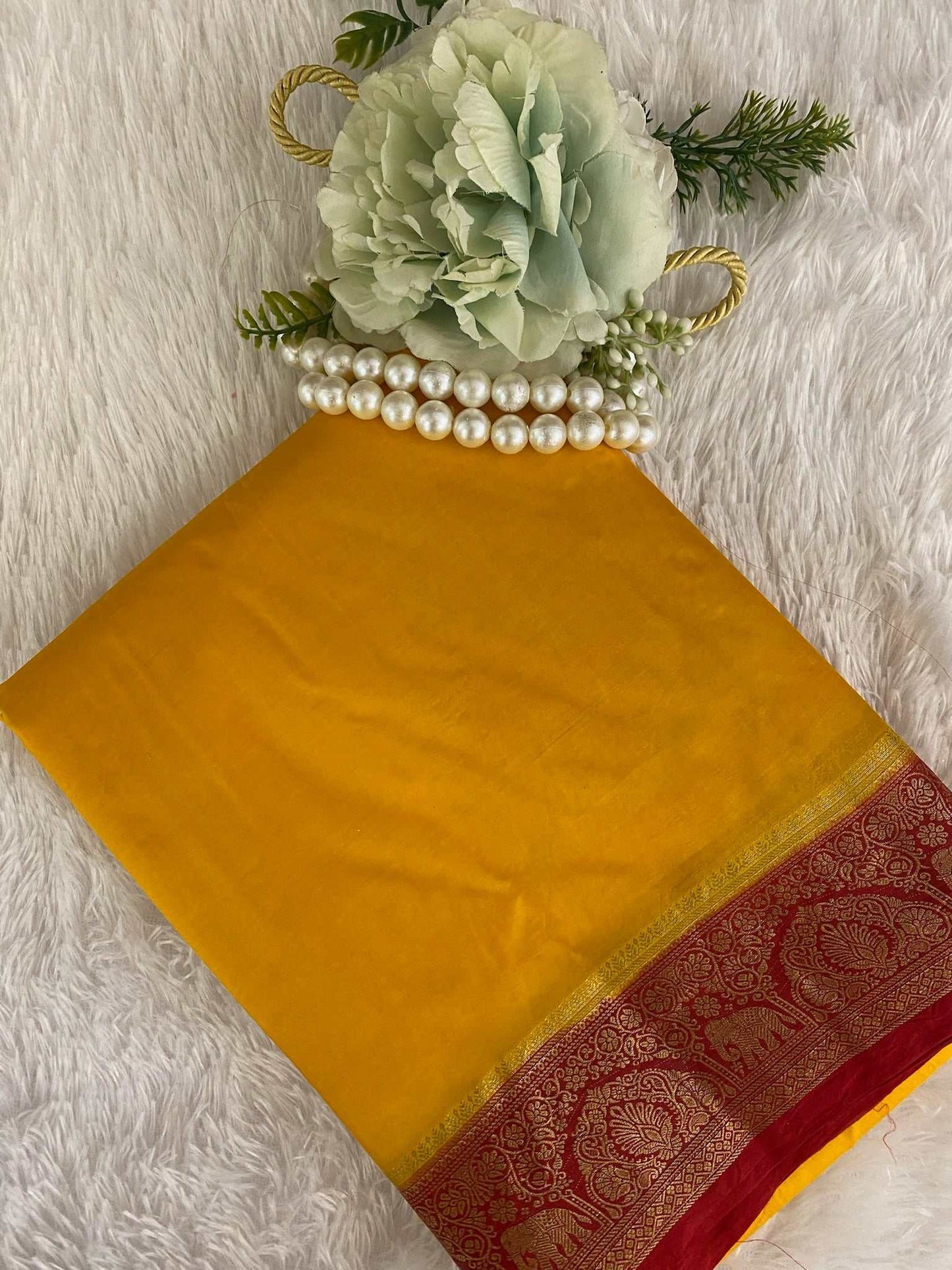 badge Green Zariwork Pure Silk Saree