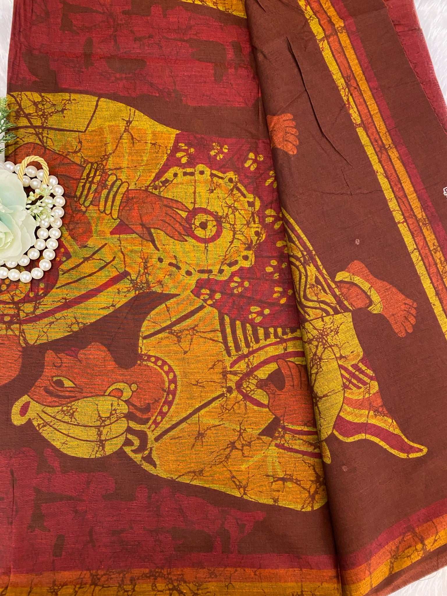 Printed cotton saree