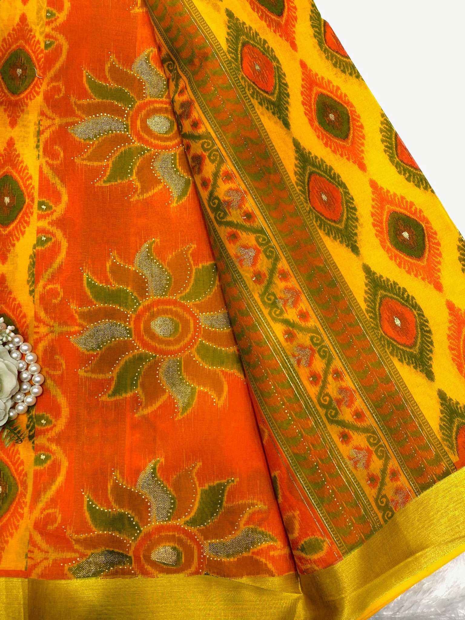 Printed cotton saree