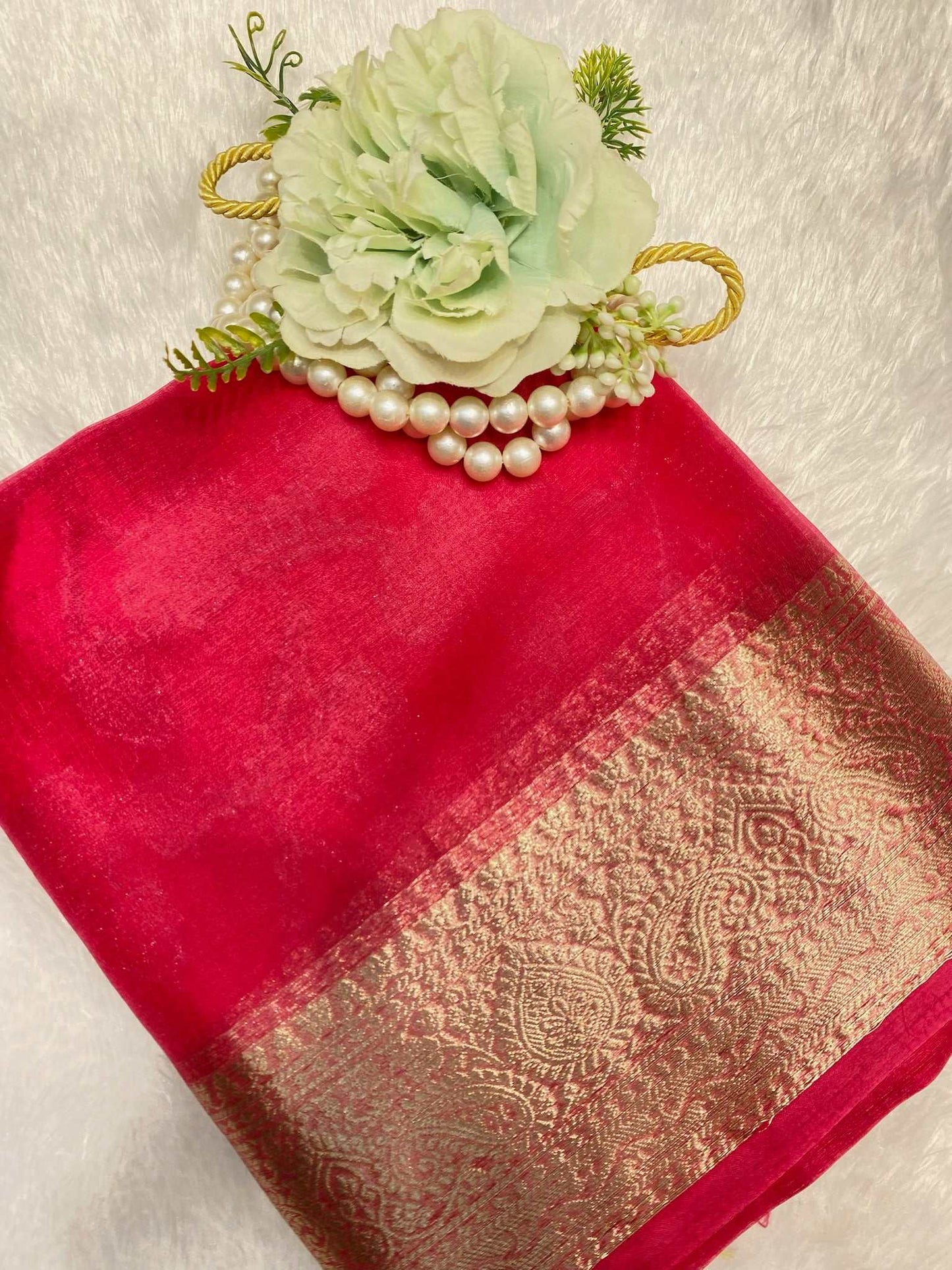 organza saree without