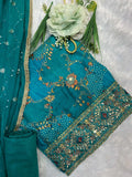 SKY BLUE DOLA SILK SUIT