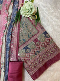CHANDERI SUIT WITH ZARI EMBROIDERY