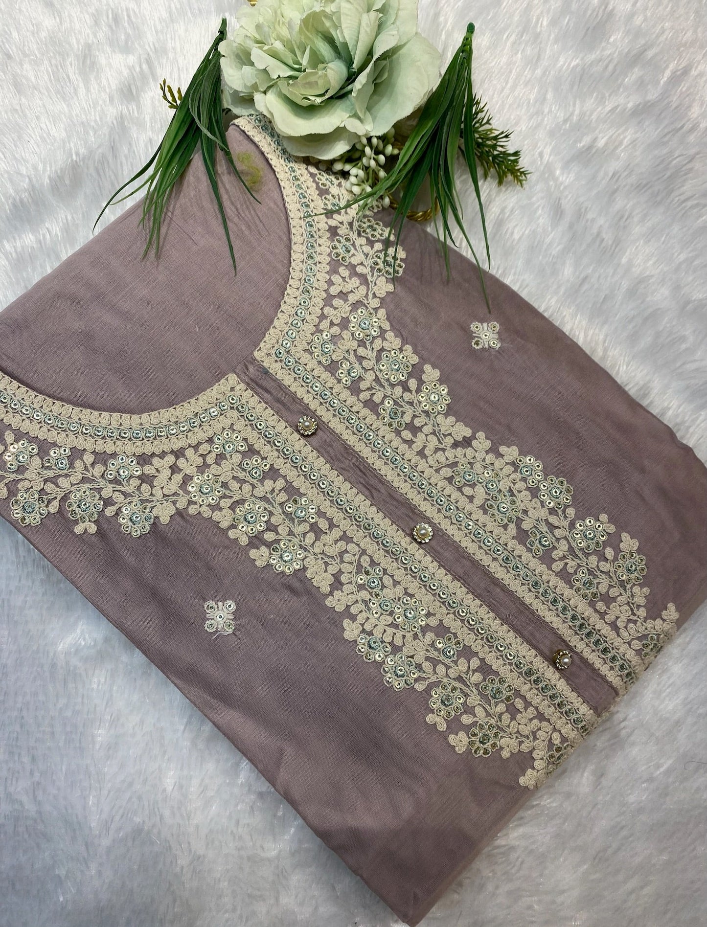 CHANDERI SUIT WITH ORGANZA DUPTTA