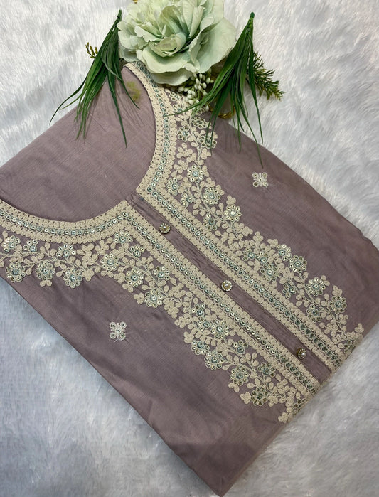 CHANDERI SUIT WITH ORGANZA DUPTTA