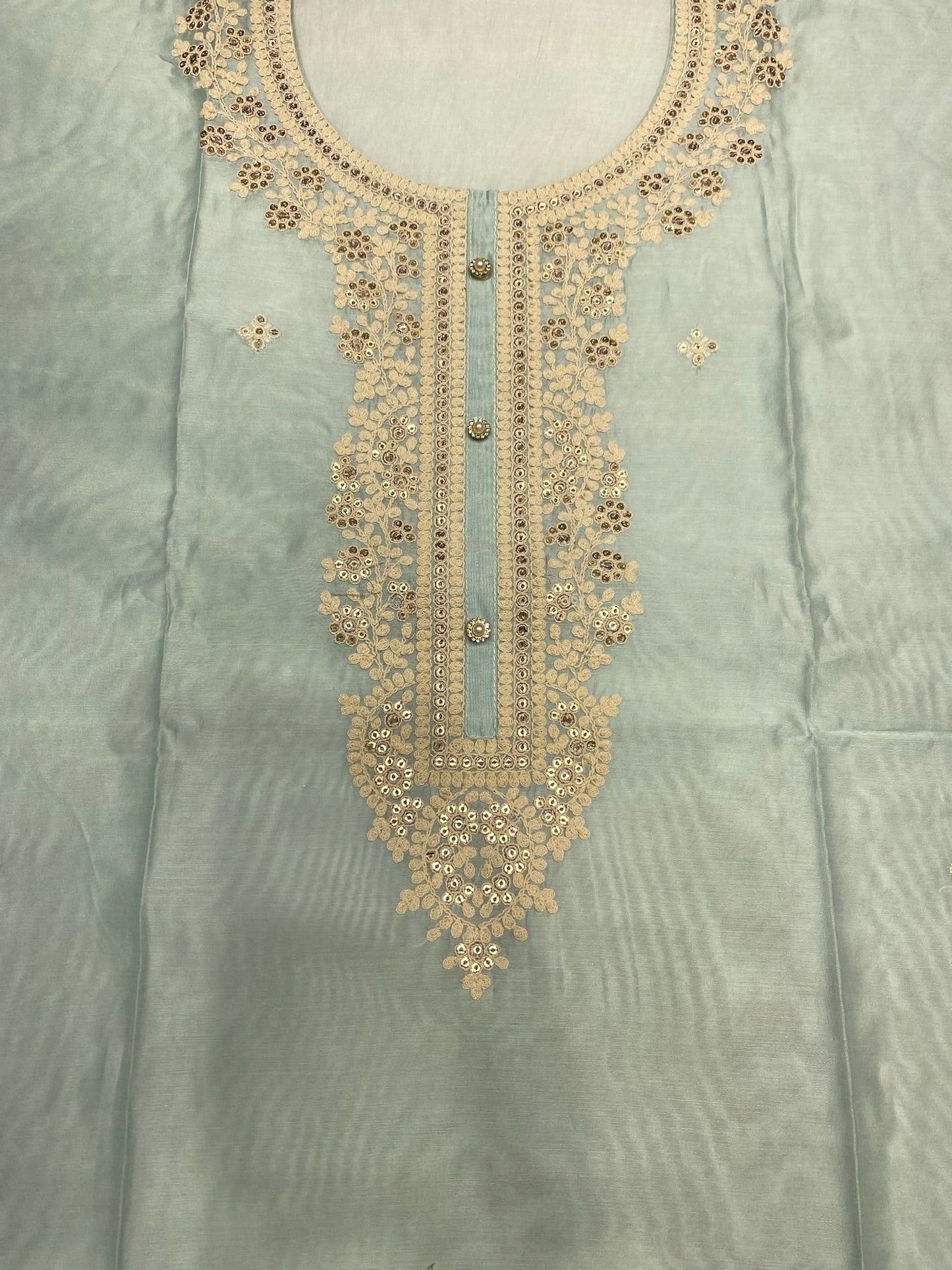 CHANDERI SUIT WITH ORGANZA DUPTTA