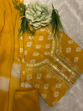 MUSTARD YELLOW COTTON SUIT