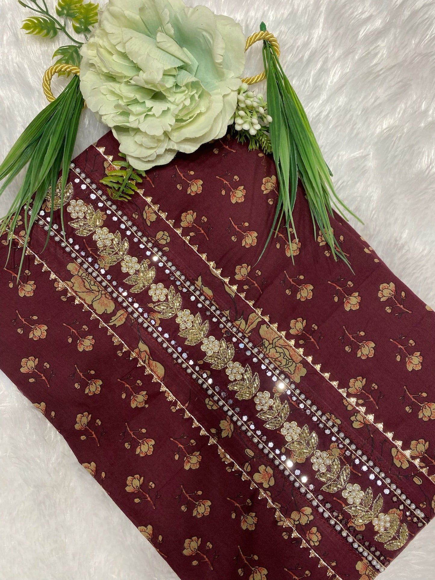 DEEP MHROON COLOUR COTTON SUIT