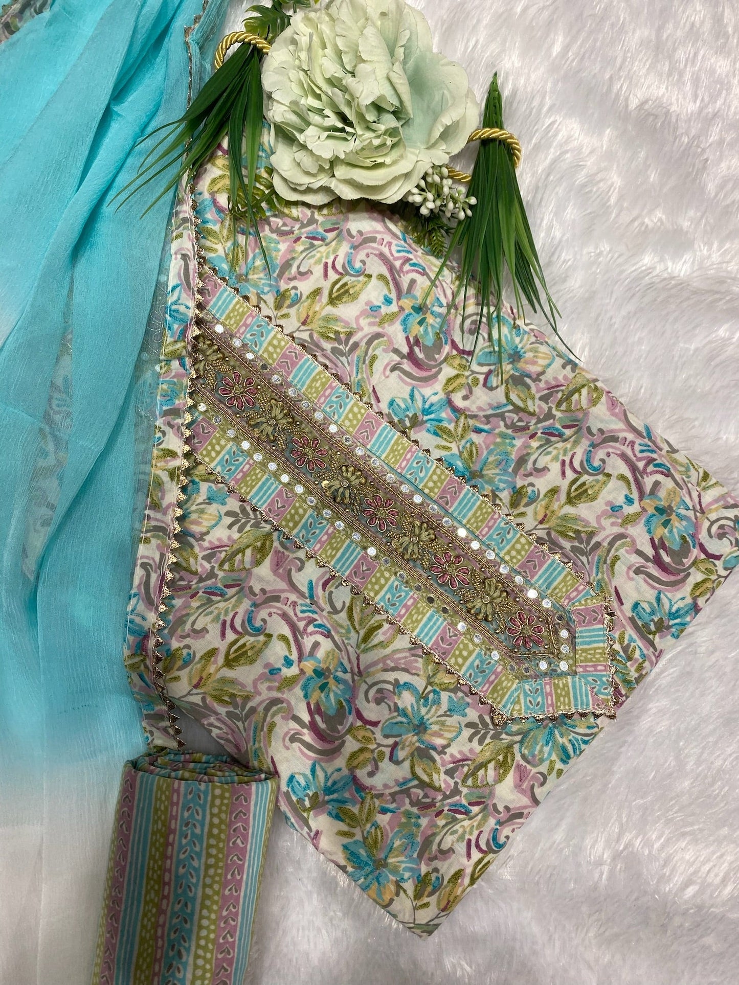 PRINTED COTTON SUIT