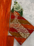 ORANGE PINK LEHRIYA MODAL SUIT