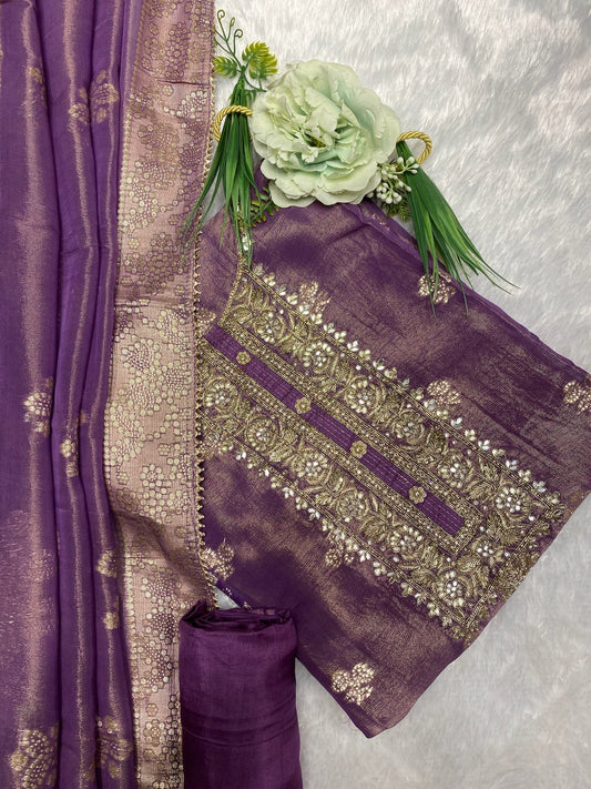 LAVENDER SOFT SILK SUIT