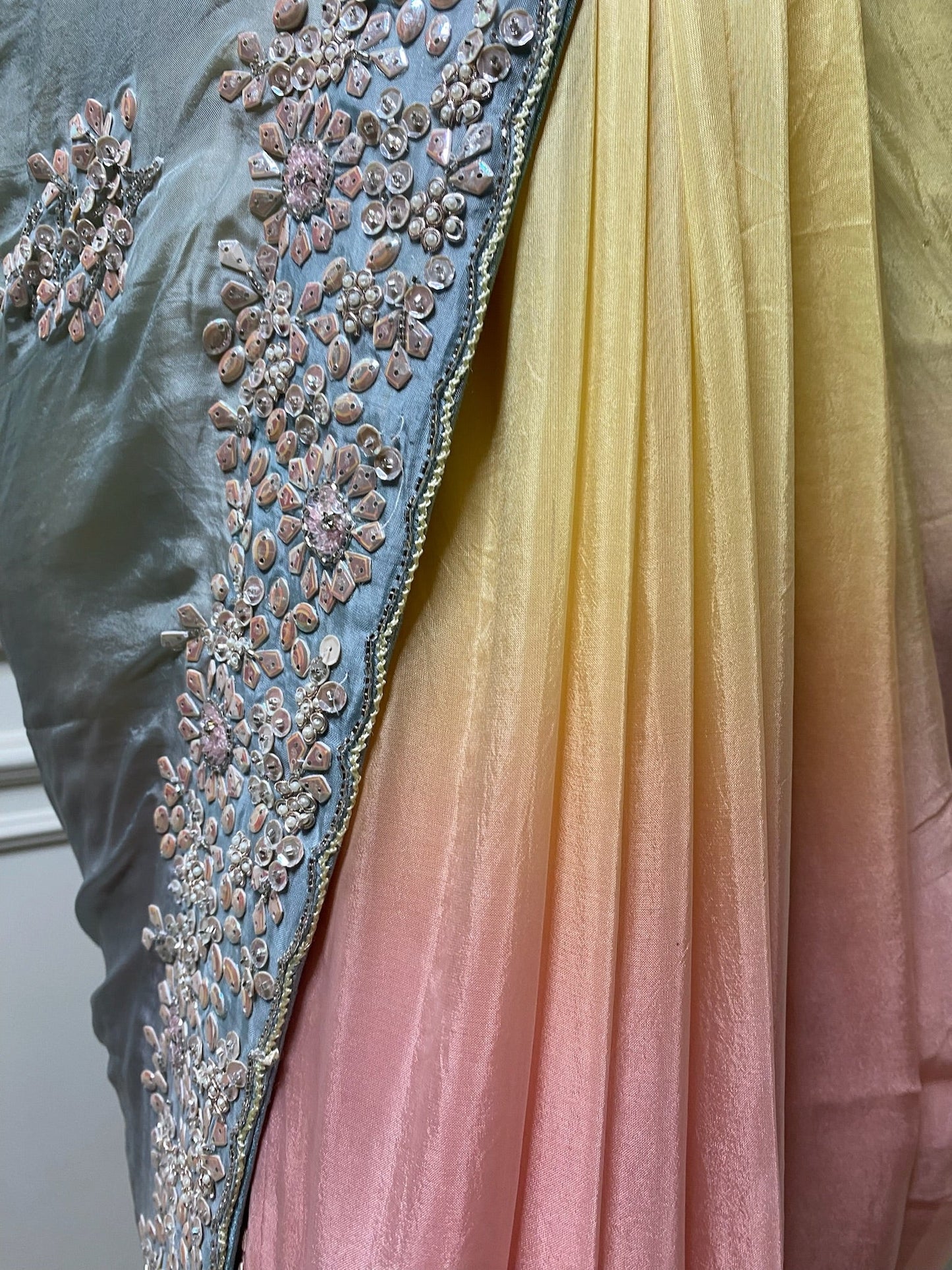 Multi color soft organza fabric