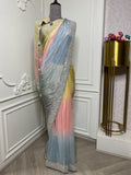 Multi color soft organza fabric